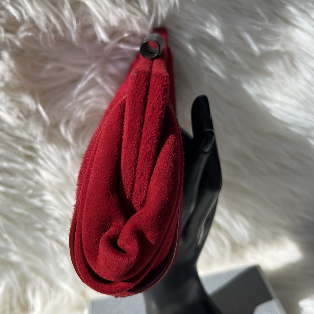 Authentic Tod’s ‘Scala Pochette’ Sera Clutch ~ in Red Pony Hair & Suede - Picture 4 of 16